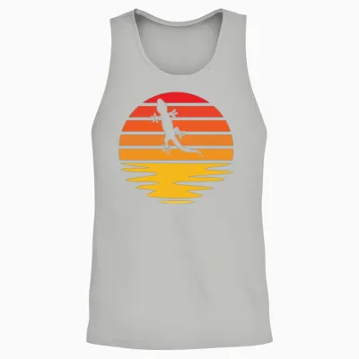 Lizard Retro Unisex Tank Top - Ash