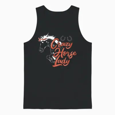 Horse Riding Equestrian Horse Lover Unisex Tank Top - Black