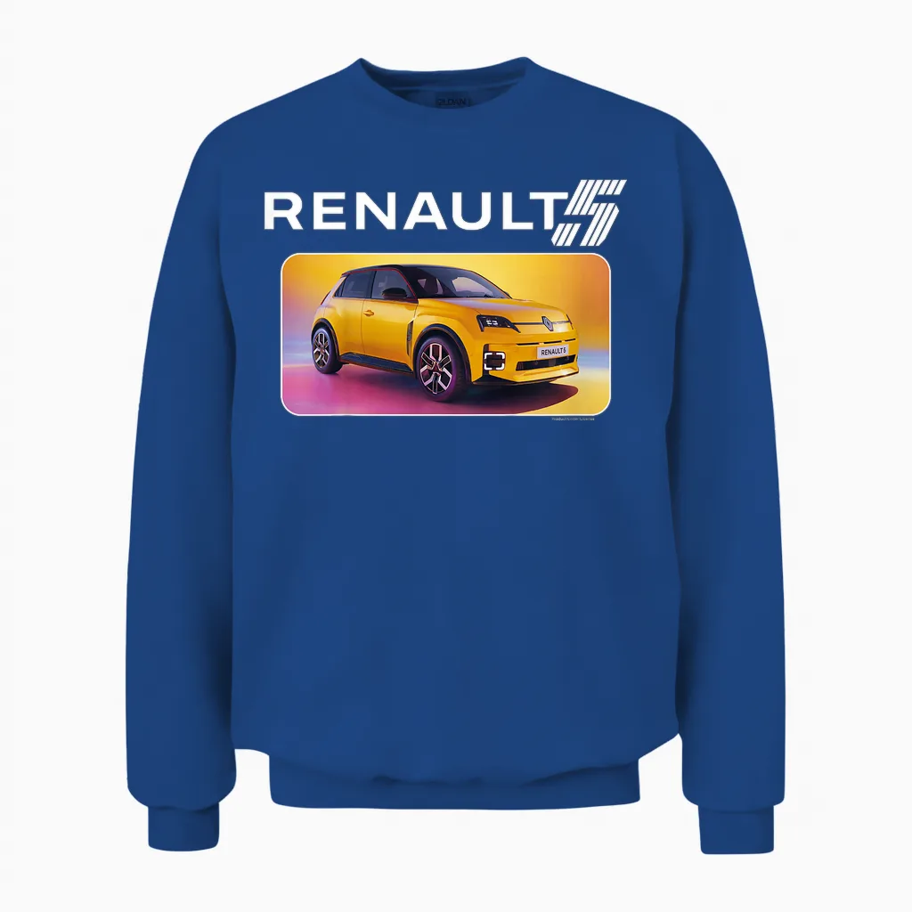 Renault 5 E-Tech Electric City Car For Unisex Sweatshirt in Royal
