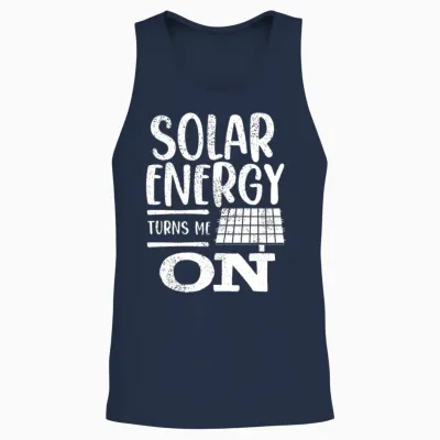 Solar Power, Renewable Energy Unisex Tank Top - Navy