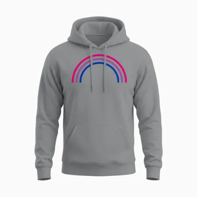 Bisexual Rainbow Bisexuell Regenbogen Subtle Bi Pride Unisex Hoodie - Sport Grey