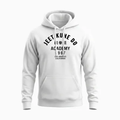 Jeet Kune Do Academy Mens Martial Arts Bruce Lee M Unisex Hoodie - White