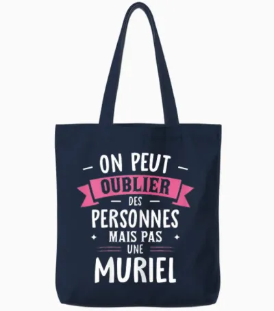 Femme Humour Copine Cadeau Personnalisé Bff Prénom Muriel Tote Bags - Navy