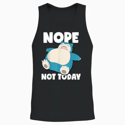 Pokémon - Snorlax Sleeping Nope Not Today Unisex Tank Top - Black