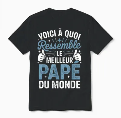 Tee Shirt Homme Humour Papé Idée Fete De Peres Meilleur Papé Unisex T-Shirt - Black