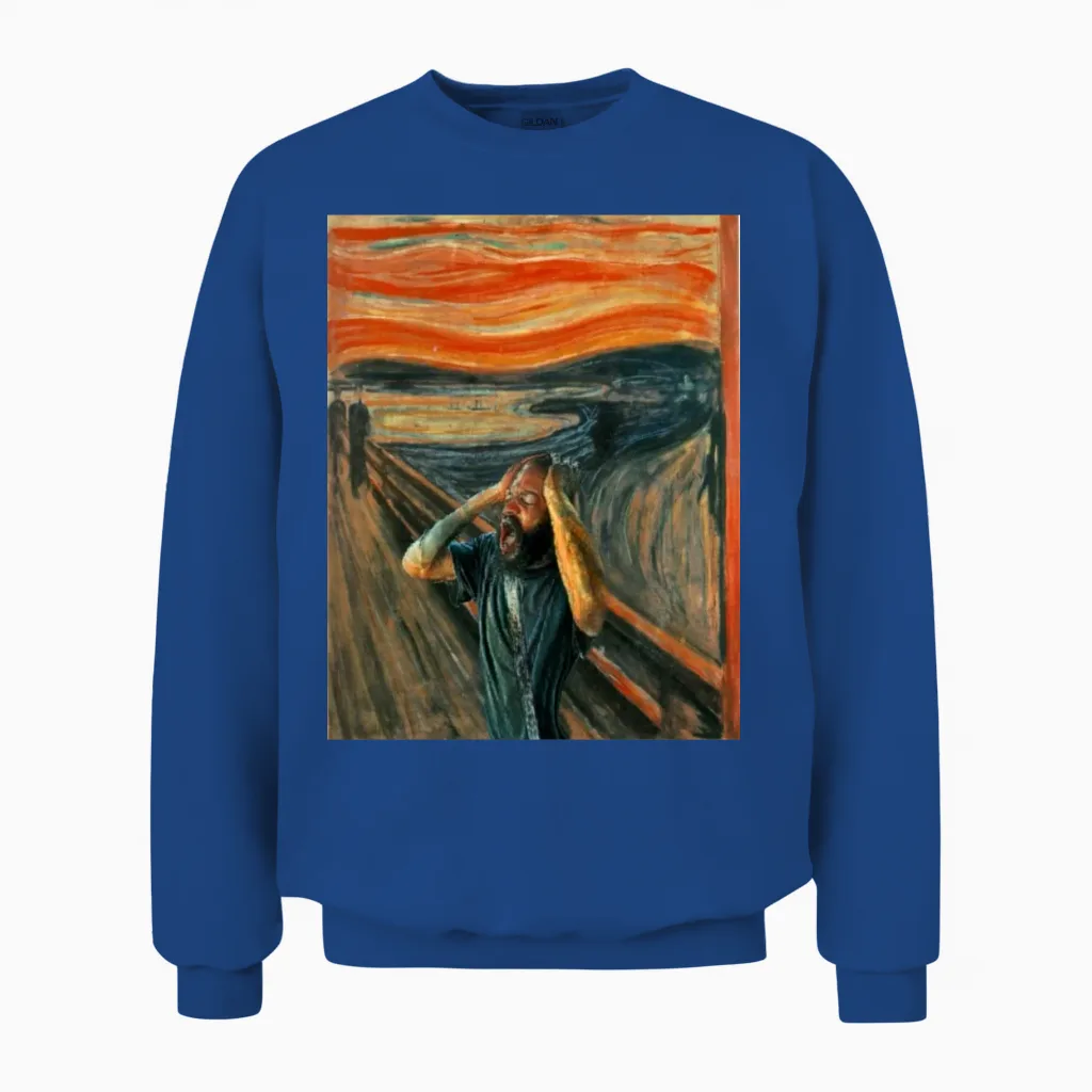 The Scream (death Grips) Unisex Sweatshirt in Royal