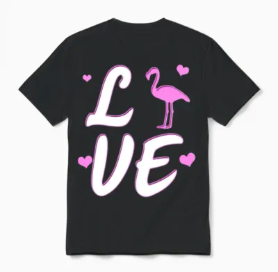 Flamingo Pink Bird Animal Trend Flamingoe Gift Unisex T-Shirt - Black
