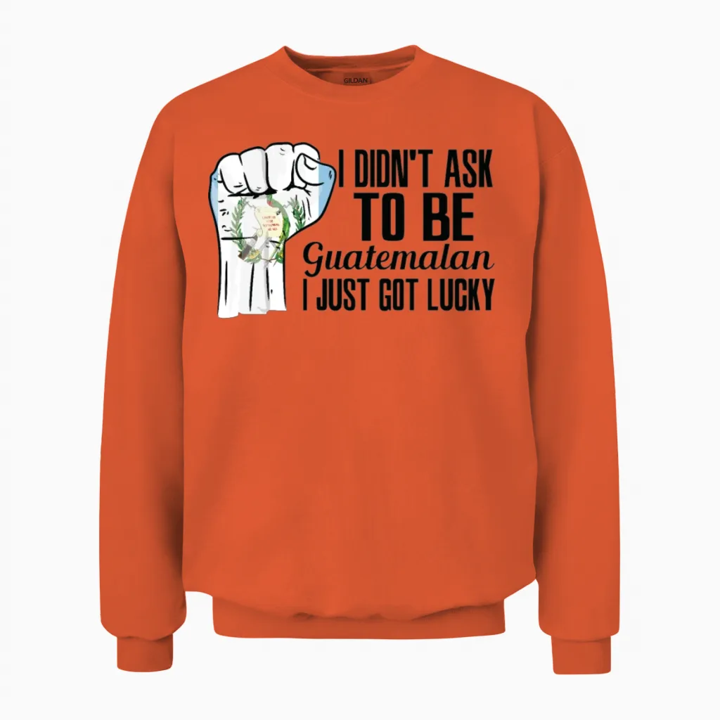 Guatemalan Pride Guatemala Flag Grown Guatemalan Unisex Sweatshirt in Orange
