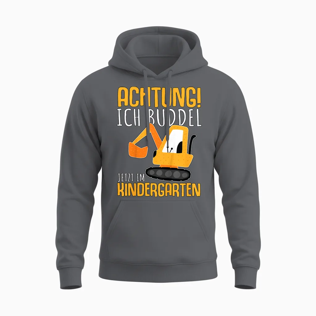Kindergarten Anfänger Kindergartenkind Kita Erster Tag Junge Unisex Hoodie in Charcoal