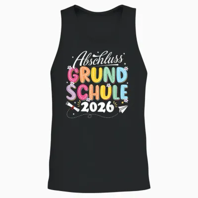 Abschluss Grundschule Geschafft 2026 Abschied Unisex Tank Top - Black