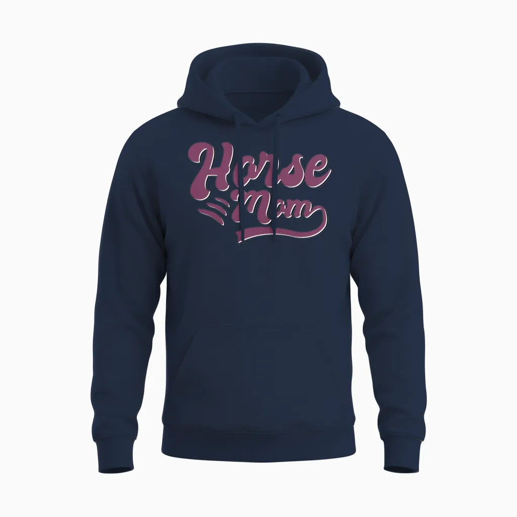 Horse Mom Lovers Unisex Hoodie in Navy