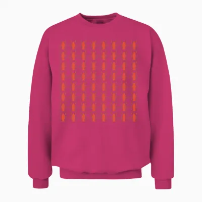 Retro Summer Crabs Pattern Unisex Sweatshirt - Heliconia