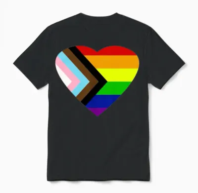 Pride Progress Rainbow Flag Lgbt Unisex T-Shirt - Black