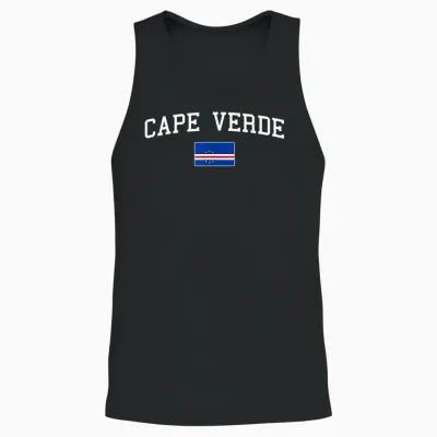 Kap Verde Flagge Herren Damen Kinder Kap Verde Unisex Tank Top - Black
