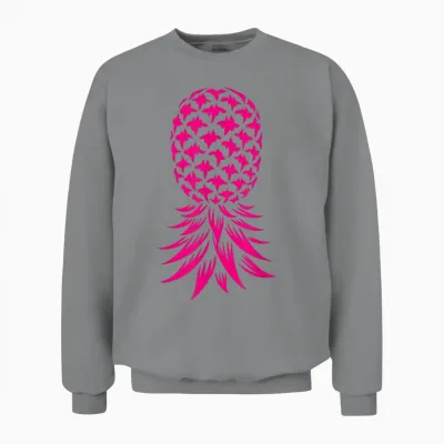 Rosa Umgedrehte Ananas Unisex Sweatshirt - Sport Grey