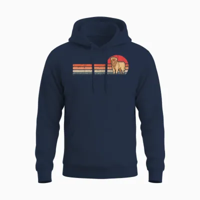 Leonberger Retro Unisex Hoodie - Navy