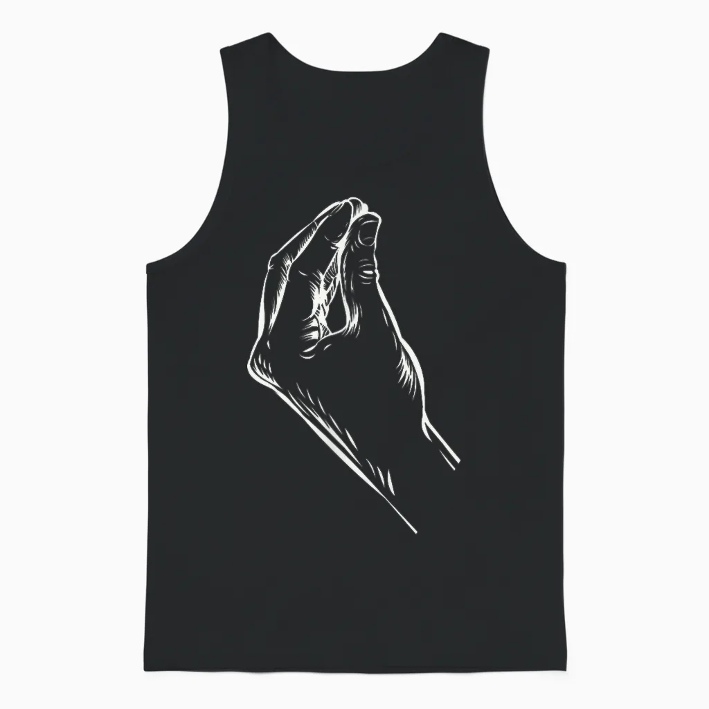Funny Italian Hand Gesture Italy Italiano Unisex Tank Top in Black