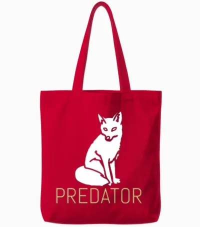 Predator Fox Tote Bags - Red