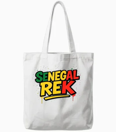 Senegal Rek Proud Senegalese Patriots Sunugal Wolof Tote Bags - White