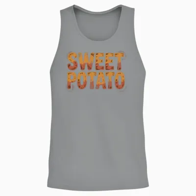 Rustic Sweet Potato Typography Unisex Tank Top - Sport Grey