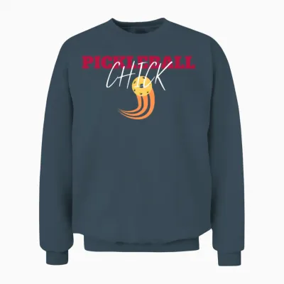 Unique Pickleball Design for Women & Girls Players Unisex Sweatshirt - Dark Heather