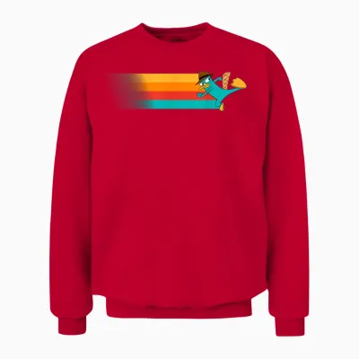 Disney Channel Phineas and Ferb Perry the Platypus T-Shirt Small Unisex Sweatshirt - Red