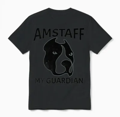 Amstaff.american Staffordshire Terrier Dog Art Unisex T-Shirt - Black