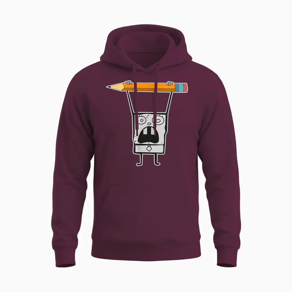 Mademark X Spongebob Squarepants - Doodlebob Is the Greatest! Unisex Hoodie in Maroon