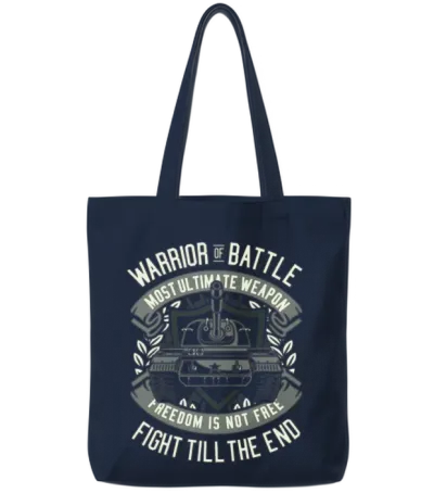 Freedom Is Not Free - Fight Till the End Tote Bags - Navy