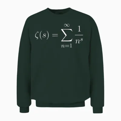Mathematics: Equation of the Riemann Hypothesis (zeta Function) T-Shirt, Black, S Unisex Sweatshirt - Forest