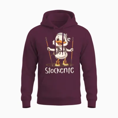 Nordic Walking Mit Humor - Lustige Stockente Unisex Hoodie - Maroon