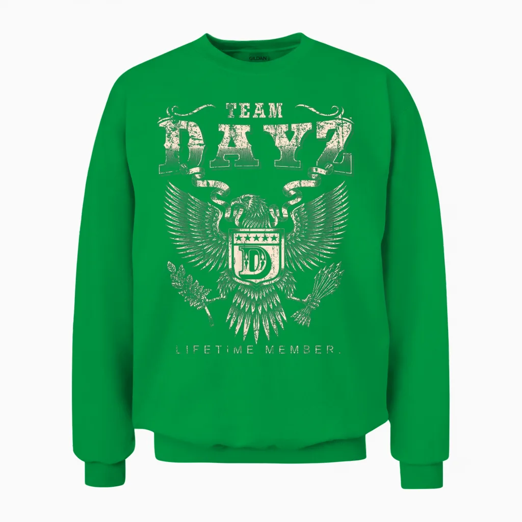 Team Dayz Lifetime-Mitglied - Dayz Name Unisex Sweatshirt in Irish Green