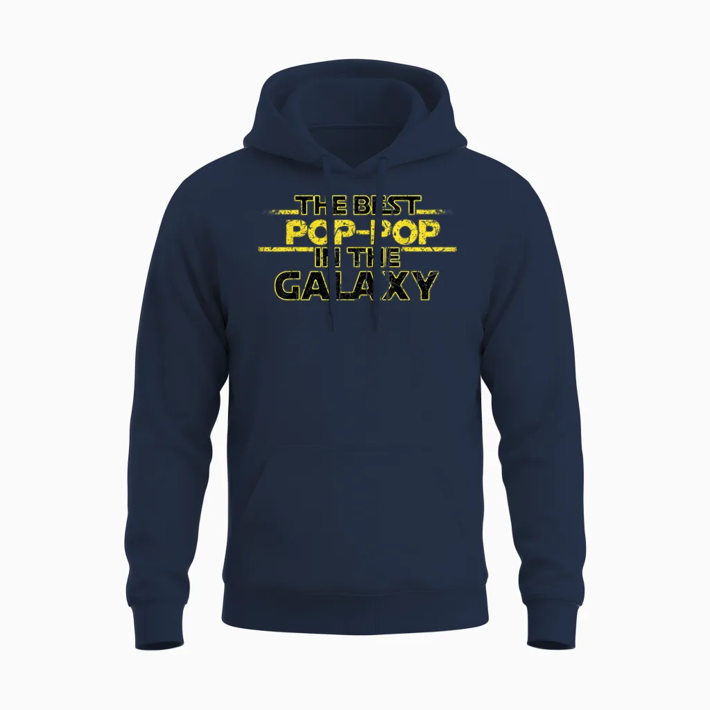Best Pop-Pop in the Galaxy Birthday Gift for Pop Pop Unisex Hoodie in Navy