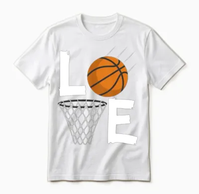 Women Girls Love Basketball Bball Unisex T-Shirt - White