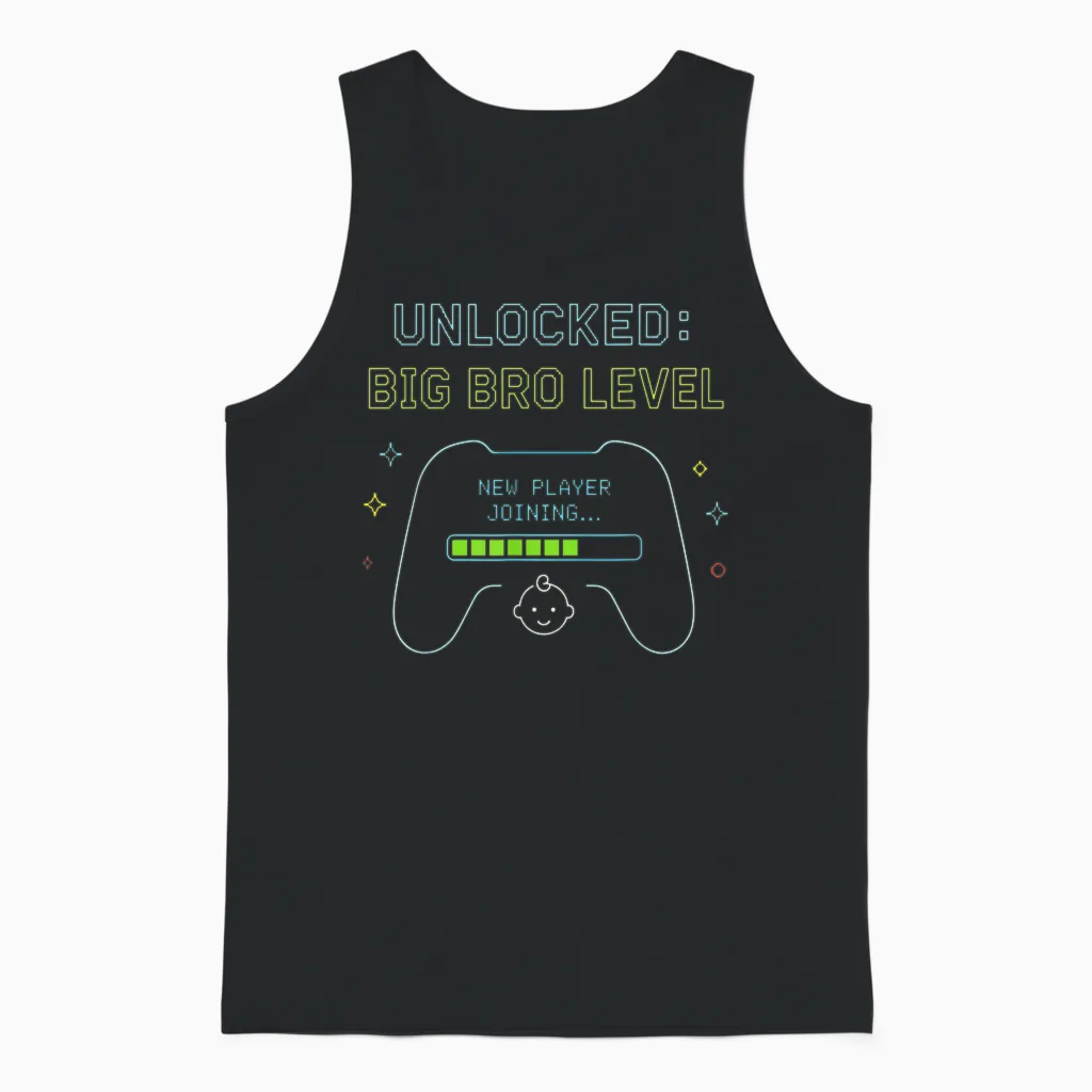 Unlocked : Niveau Grand Frère Débloqué Unisex Tank Top in Black