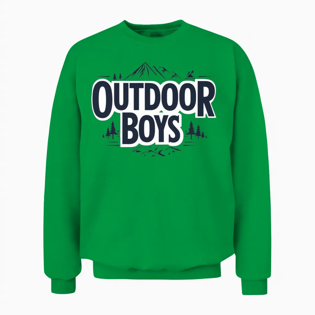 Outdoor Boys Unisex Sweatshirt in Irish Green