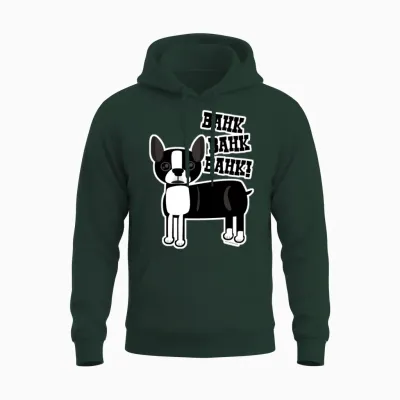 Boston Accent Terrier Unisex Hoodie - Forest