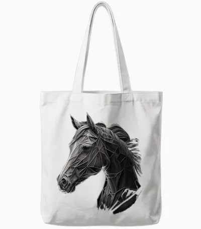 Reiten Kunst Tierdruck Pferd Motiv Pferd Tote Bags - White