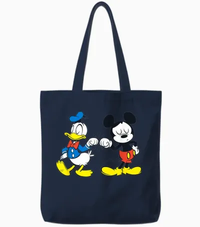 Disney Mickey Mouse and Donald Duck Best Friends Tote Bags - Navy