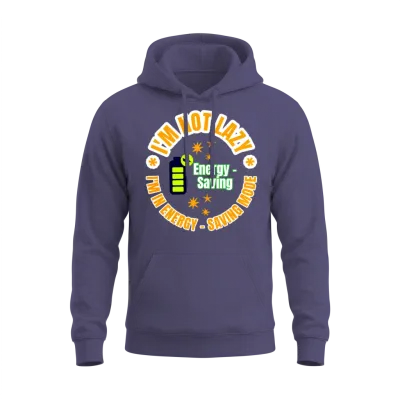 Not Lazy Energy Saving Mode Unisex Hoodie - Heather Sport Dark Navy