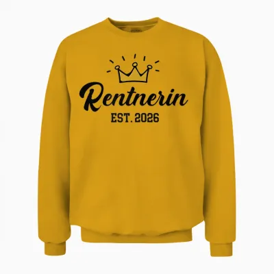 Rentnerin 2026 Rentenbeginn Rente 26 Ruhestand Pensionärin Unisex Sweatshirt - Gold