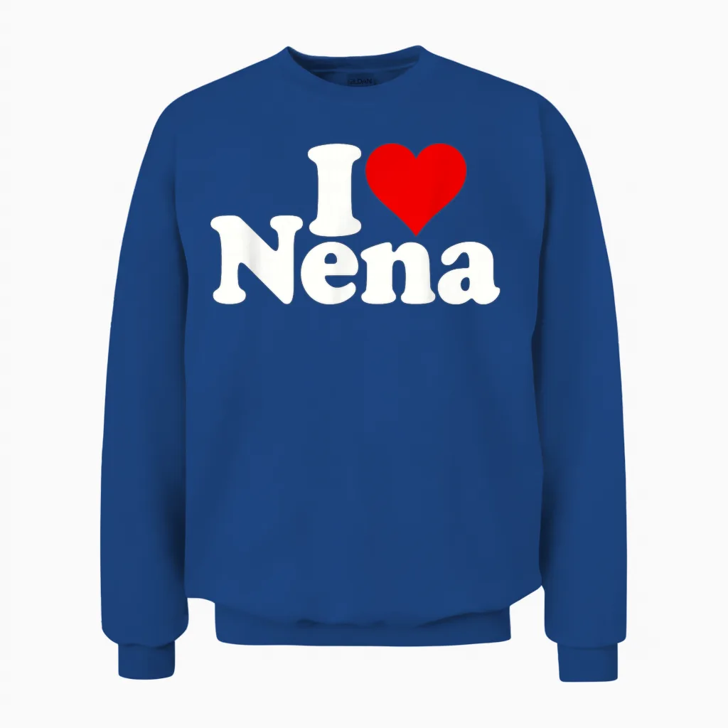 Ich Liebe Herz Nena Unisex Sweatshirt in Royal