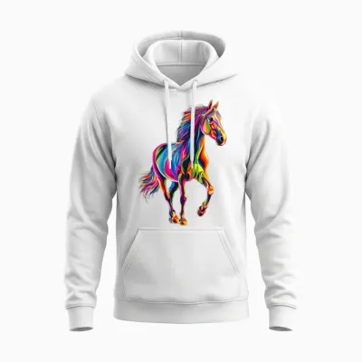 Horse Unisex Hoodie - White