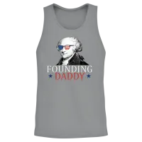 Founding Daddy John Adams 4th of July Unisex Tank Top - Sport Grey – 2