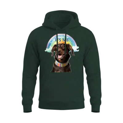 Happy Dog Unisex Hoodie - Forest