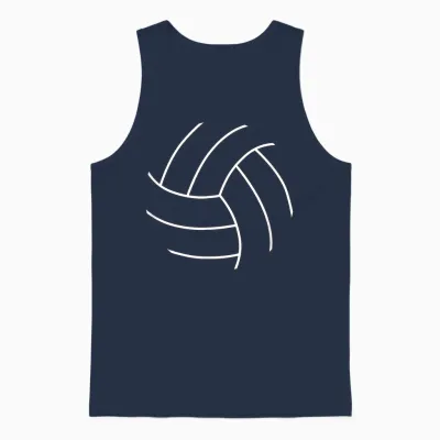Plain Volleyball Seams Volleyball Player Unisex Tank Top - Navy