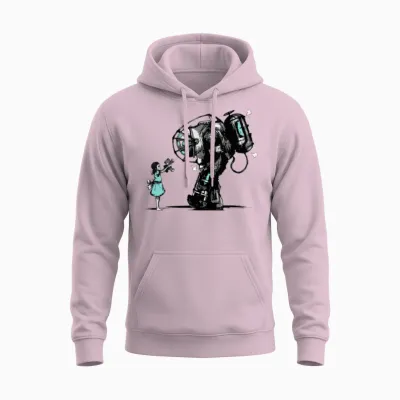 Bioshock Big Daddy Unisex Hoodie - Light Pink