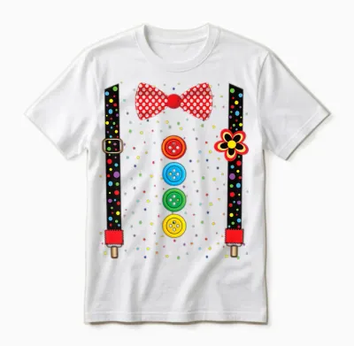 Lustige Clownskostüme Für Kinder Karneval Kostüm Faschings Unisex T-Shirt - White