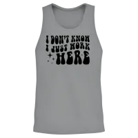 I Don't Know I Just Work Here Quote Unisex Tank Top - Sport Grey – 2