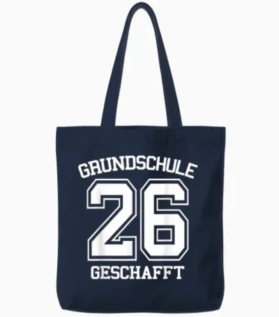 Grundschule Geschafft 2026 Grundschulabschluss Tote Bags - Navy